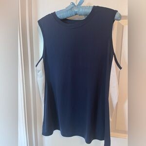 Champion Navy and White Sleeveless Sports Top XL
